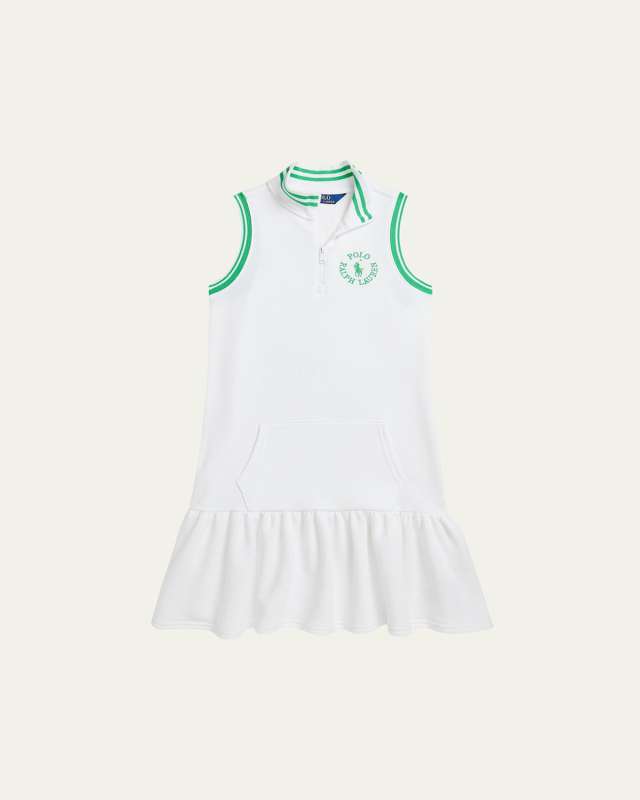 Girl's Embroidered Logo Tennis Dress, Size 2-6X
